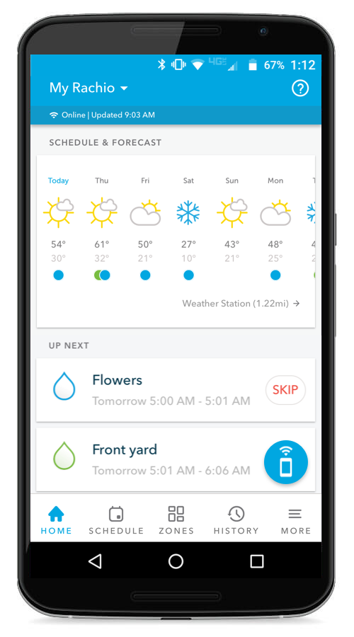 Rachio Smart WiFi Sprinkler Controller Features